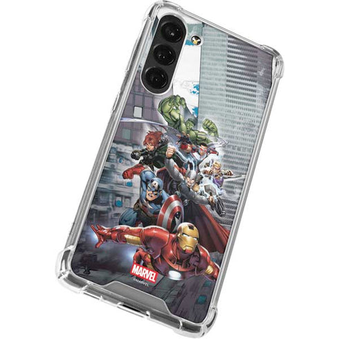 Marvel Avengers Attack Galaxy S24 FE Clear Case